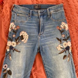 abercrombie embroidered jeans